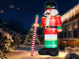 12FT Tall Lighted Christmas Inflatable Decoration, Inflatable Giant Soldier, Funny Blow Up Yard 85375747