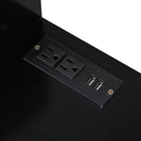 Modern Makeup Vanity Desk Drawers, Cabinet & Charging Port, Space-saving Dressing Table Set N844P285187B