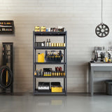 72" H Adjustable Garage Shelves, 5-Tier Heavy Duty Shelving Unit, 2200LBS Wide Metal Utility Storage 06243452