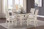 ZUN Brown and Antique White Finish 1pc Dining Table with Display Shelf Transitional Style Furniture B01155790