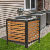 2-Panel Outdoor Air Conditioner Fence Screen, Outsideood Privacy Fence, Backyard Garden Patio 38" W2640P290610