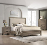 Grey Finish Fabric Upholstered Headboard Tufted Nailhead Trim 1pc Twin Size Youth Kids Panel Bed B011P173511