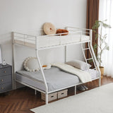 Twin Over Full Metal Bunk Bed for Kids Teens Adults, Heavy Duty Metal Bunk Bed with Ladder & 85584748