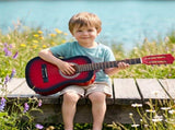 Turn red 30-inch Round Acoustic Guitar with Picks, Strings, Capo, Case, Tuner, and Strap 55503979