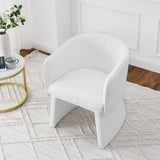 ZUN Modern style simple and elegant chair, white leisure chair, suitable for dining/bedroom/living W487P186358