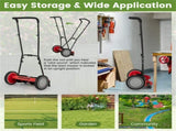 16 Inch Push Lawn Mower with Grass Catcher Bag-Red 67275358