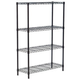 4-Layer Plastic Coated Iron Shelf 140*90*35 Black 45666583