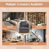 COOLMORE Corduroy Barrel Chair, Comfortable Accent Sofa Chair for Living Room, 360 Degree W395P220272