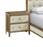 Beautiful Walnut Finish Nightstand 1pc Designed Drawers Fronts Modern Bedroom Furniture B011P147840