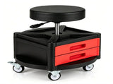 Height Adjustable Rolling Mechanic Stool with 3 Storage Drawers & 4-Compartment Tool Tray, SGS 61634038