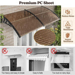 ZUN Outdoor Overhang Awning for Sunlight Rain Snow Wind Protection 82845059