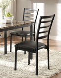 ZUN Black Finish Side Chairs Set of 4 Metal Frame Casual Dining Furniture B011P262350