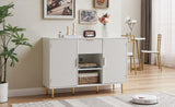 ZUN Storage cabinet Wave pattern 2 door With drawers buffets & sideboards for living room, dining room, W1162P152978