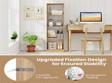 Space-Saving 5-Tier Bookcase, 4-Cube Open Storage Shelf for Living Room Study-Space-Saving 06076344