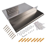 ZUN Range with Shelf 29.5 x 29.5 Inch Range Hood Wall Shield for Range Hood Stainless 30553584