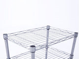 4 Shelf Storage Rack Rectangle Carbon Steel Metal Assembly, Silver Gray 36619690