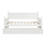 Wood Daybed with Three Drawers ,Twin Size Daybed,No Box Spring Needed ,White WF295565AAK
