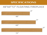 60'' Fireplace Mantel Fir Wood Wall-Mounted & Floating Shelf for Home Decor with Flat Surface W2640P386627