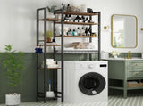 8-Tier Over The Toilet Storage with Side Rack, Over Toilet Storage Rack with Adjustable Shelf & 30930589