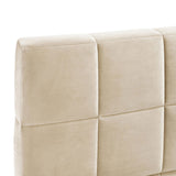 Full Size Upholstered Daybed/Sofa Bed Frame-Beige, Velvet 46166540