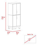 Brinnon Rectangle Kitchen Pantry Light Oak and White B06280617