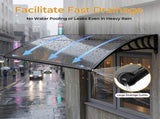 Awning for Door Entrance with Drainage Sink, 40x48 Inch Window Canopy Exterior, UV Rain Snow 21091957