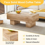 ZUN Modern Simple Light Wood Texture MDF Coffee Table - 43.3"x21.6"x17.2" Practical Model.Making it an W1151P224251