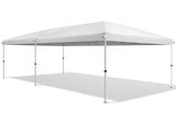 10x20 ft Instant Pop Up Canopy Tent White, 6 Mesh Panels 2 Doors 4 Net Sides, Powder Coated Iron 66103089