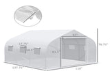 Outdoor Walk-In Tunnel Greenhouse Hot House with Roll-up Windows, Zippered Door, PE Cover 11.5' x 11285421