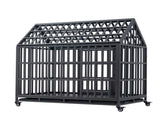 Heavy Duty Dog Cage pet Crate with Roof & window on roof W206115370