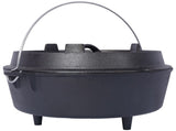 pre-Seasoned Cast Iron Dutch Oven With Skillet Lid, Outdoor Camping Deep Pot for Camping Fireplace 51168450