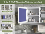 3-in-1 Bathroom Mirror Cabinet, 36-inch Wall Mounted Medicine Cabinet with Adjustable Shelf & Soft N710P358618K