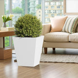 18" H Tall Metal Tapered Planter Large Outdoor & Indoor Garden Plant Pot with Drainage Hole and W3077P276879