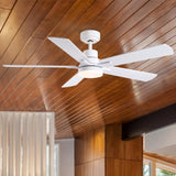 52" White Lowe Profile Ceiling Fan with Light W1367P247075