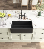 ZUN Inch White Farmhouse Sink Deep Apron Sink Undermount Farmhouse Kitchen Sink Single Farm Sink W928123620