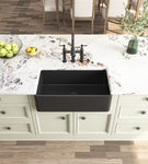 ZUN Inch White Farmhouse Sink Deep Apron Sink Undermount Farmhouse Kitchen Sink Single Farm Sink W127290271