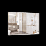 48x32 Oversized Modern Rectangle Mirror with SIlver Frame Decorative Large Wall Mirrors for W708P297399