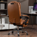 ZUN Massage Office Chair with Heat, Footrest, Light brown W2069P174878