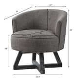 Swivel with cross-shaped wooden base,Lounge with solid wood legs, 360&degfreely Swivel W2186P166257