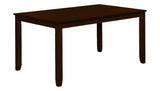 7-Pc Dinette Set Brown Espresso Finish Rectangular Table Faux Leather Upholstery Padded Lattice B011P184943