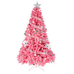 ZUN 6ft 1600 Branches PVC Christmas Tree Pink 61306166