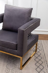 ZUN Lenola Contemporary Upholstered Accent Arm Chair, Gray T2574P164511