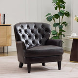 Mirod Vintage-Inspired Upholstered Lounge Chair with Nailhead Trim ,Solid Wood Legs for Stability N760P253374B