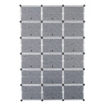 ZUN 12-Tier Portable 72 Pair Shoe Rack Organizer 36 Grids Tower Shelf Storage Cabinet Stand Expandable 01594525