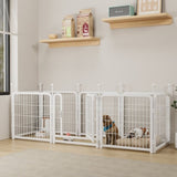 ZUN Dog Playpen 8 Panels 24" Height Heavy Duty Dog Fence Puppy Pen for Large Medium Small Dogs Indoor W368P233994