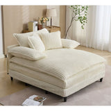 54.75" W Oversized Chaise Lounge Chair,Fluffy Cushioned Sofa Bed,Deep W1628P252010