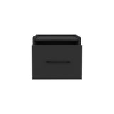 Floating Nightstand, Space-Saving Design with Handy Drawer and Surface, Black B097P163093
