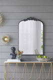 24" x 36" Classic Design Mirror with and Baroque Inspired Frame for Bathroom, Entryway Console Lean W2078123591