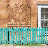 2 Pack Metal Garden Trellis 86.7" x 19.7" Rustproof Trellis for Climbing Plants Outdoor Flower W1586P268066