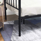 Metal Daybed Frame Multifunctional Mattress Foundation/Bed Sofa with Headboard, Twin, Black W840100846